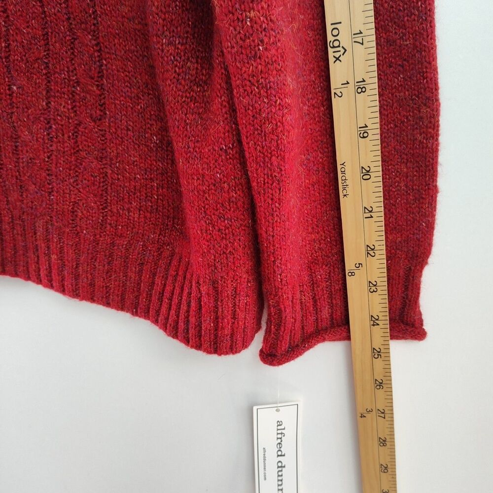 NWT Alfred Dunner Pullover Sweater Women's XL Red Cable Knit Mock Neck Long Slvs - Picture 8 of 10